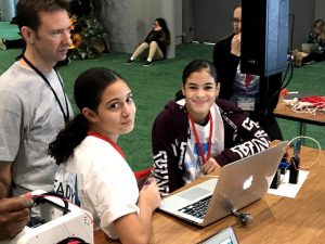students at coding event